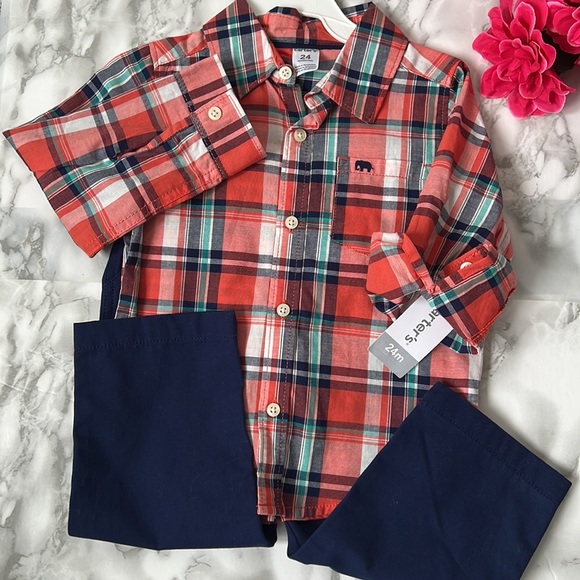 Chaps & Carterās - Long-sleeved Shirts & Pants Sets - Picture 5 of 11